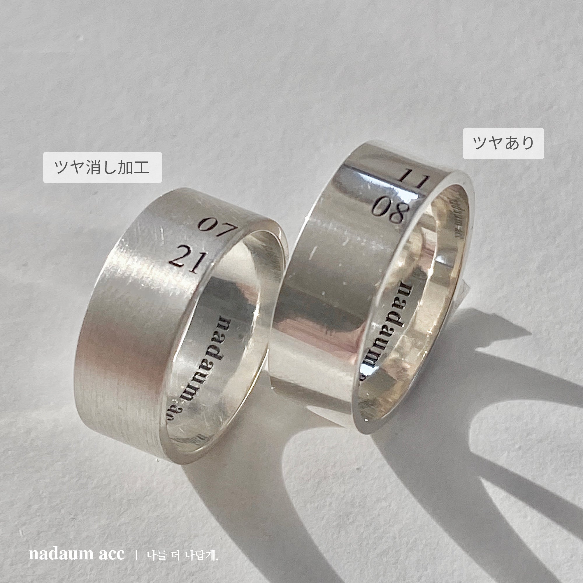 Number Ring（Silver 925 & birthstone）オーダーメイド数字刻印